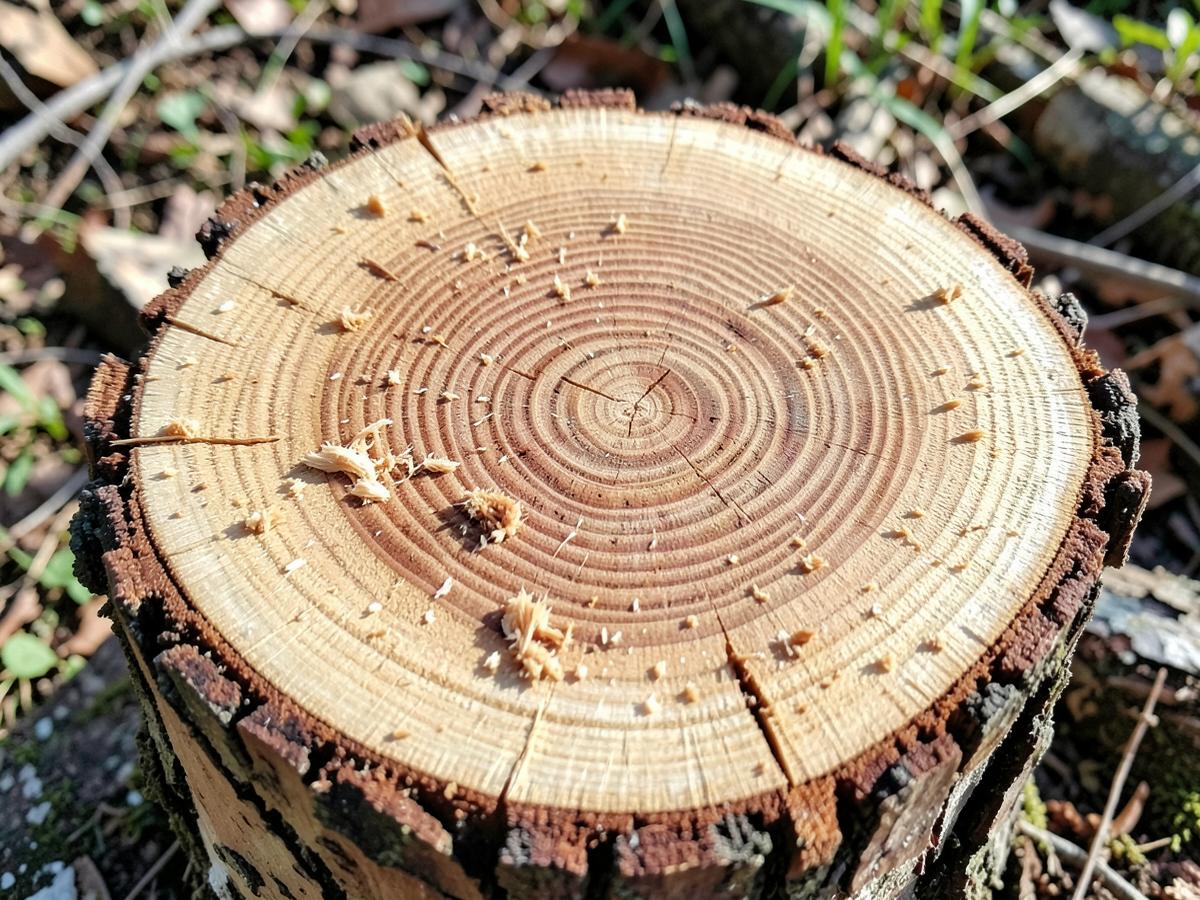 Safe tree removal, cut clean at the base